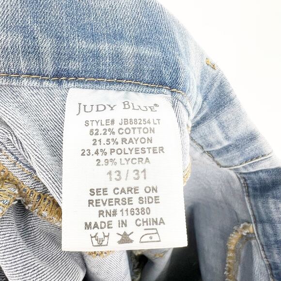 Judy Blue Skinny Leg Pull On Tummy Control Jeans 31 Blue - Picture 6 of 6